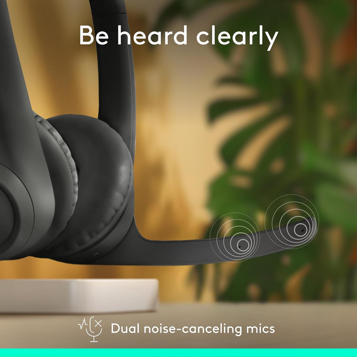 Logitech Zone 301 Wireless Bluetooth Headset with Noise-Canceling Microphone, Compatible with Windows, Mac, Chrome, Linux, iOS, iPadOS, Android – Graphite - PuriLite