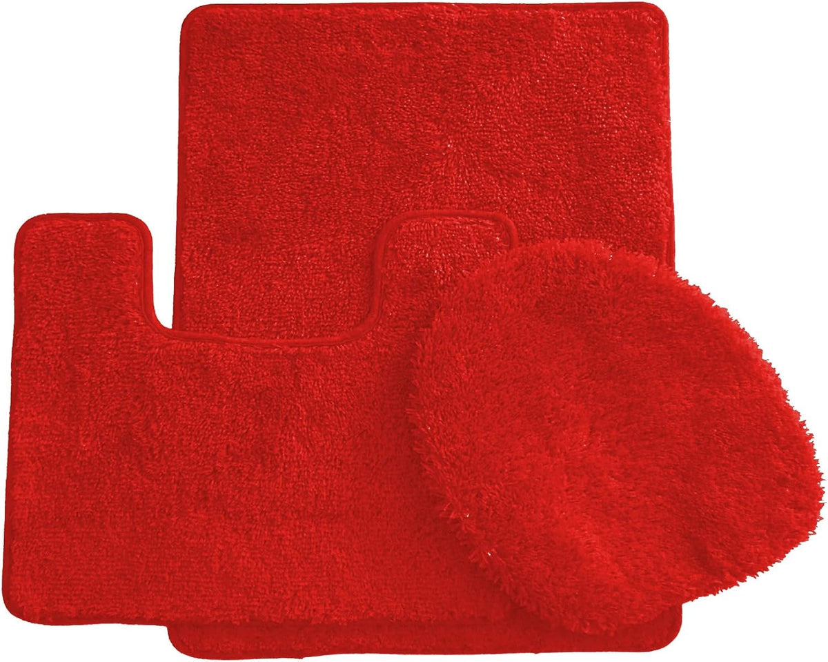 Daniel's Bath & Beyond 3 Piece Solid Luxury Bath Mat, Lime Green, (3PC Solid Luxury) - PuriLite
