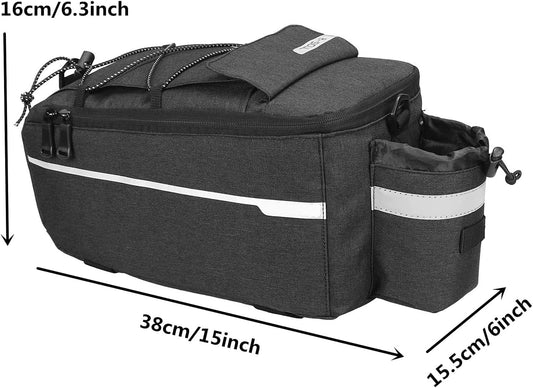 Bike Bag Back Rack Bag Waterproof Bicycle Panniers Carrier Cooler Big Capacity with Bottle Bag for Rear Rack - PuriLite