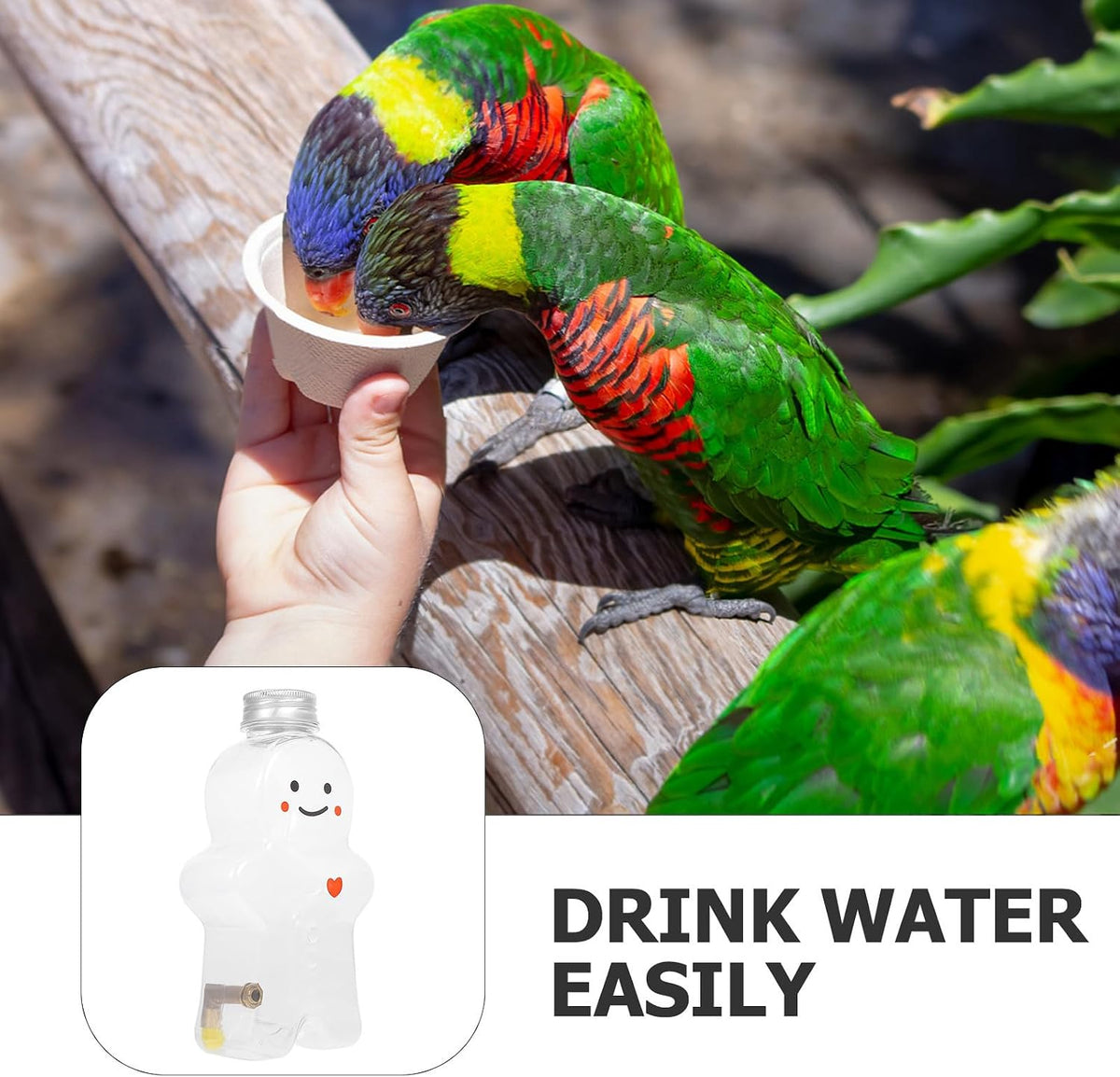 5pcs Bird Water Feeder with Christmas Party Decorations for Cage, 480