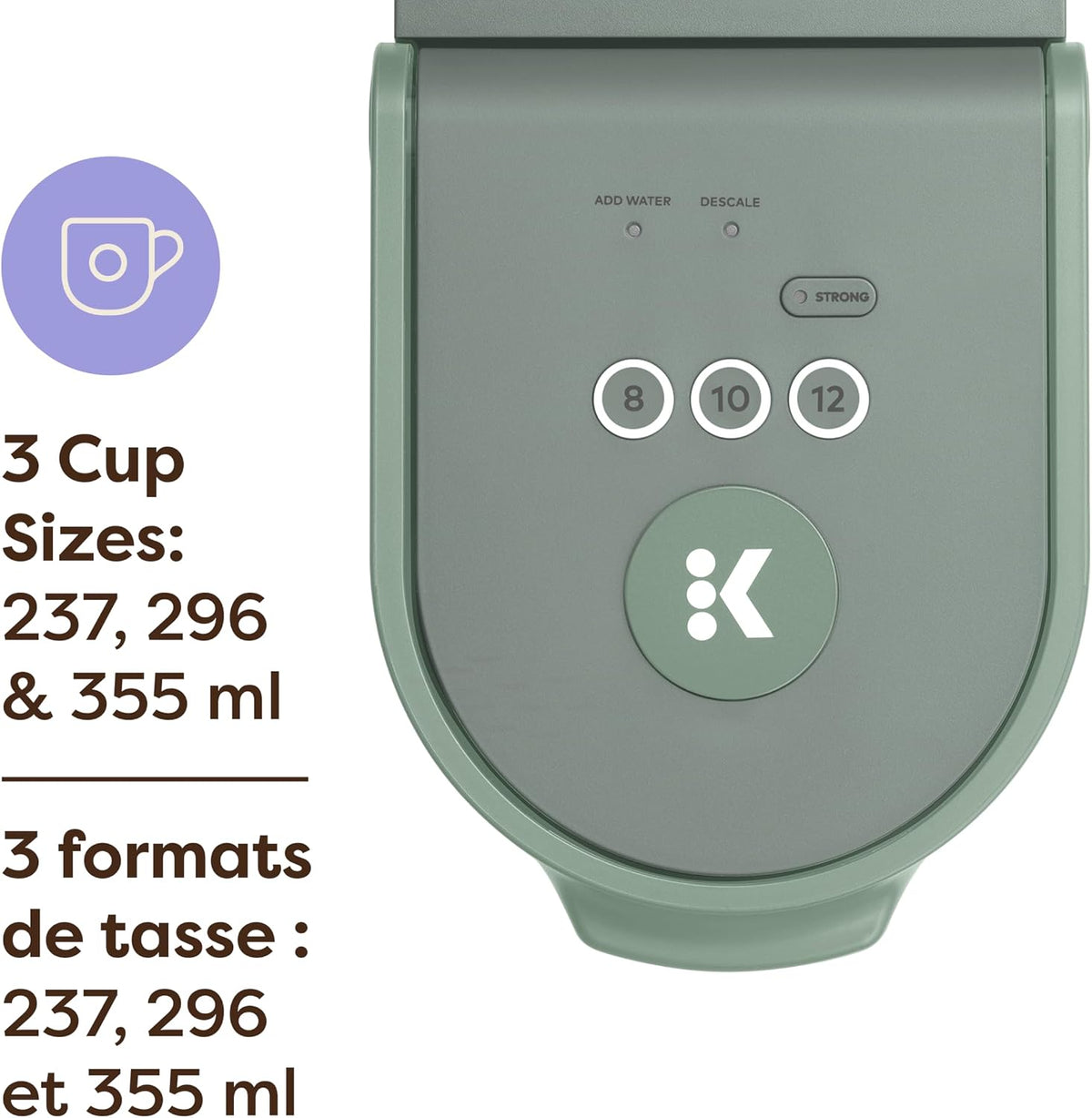 Keurig K-Mini Go Single Serve K-Cup Pod Coffee Maker, Sage