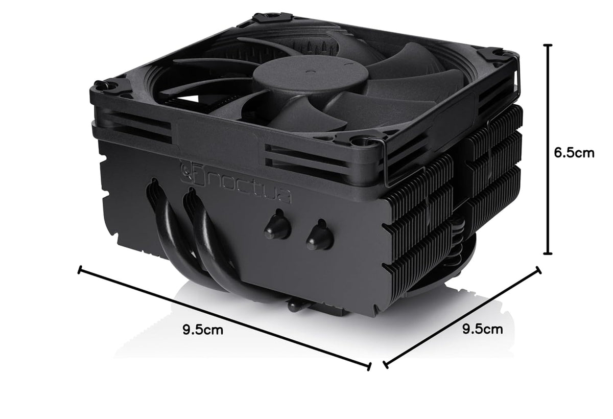 Noctua NH-L9x65 chromax.Black, Premium Low-Profile CPU Cooler (65mm, Black) - PuriLite