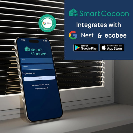 SMARTCOCOON 3"X10" Smart Register Booster Fan - Dual Air Conditioner & Heater For Bedroom - Floor Register Integrates With Nest & Ecobee Smart Thermostats - Syncs with HVAC System & Smartphone Control - PuriLite