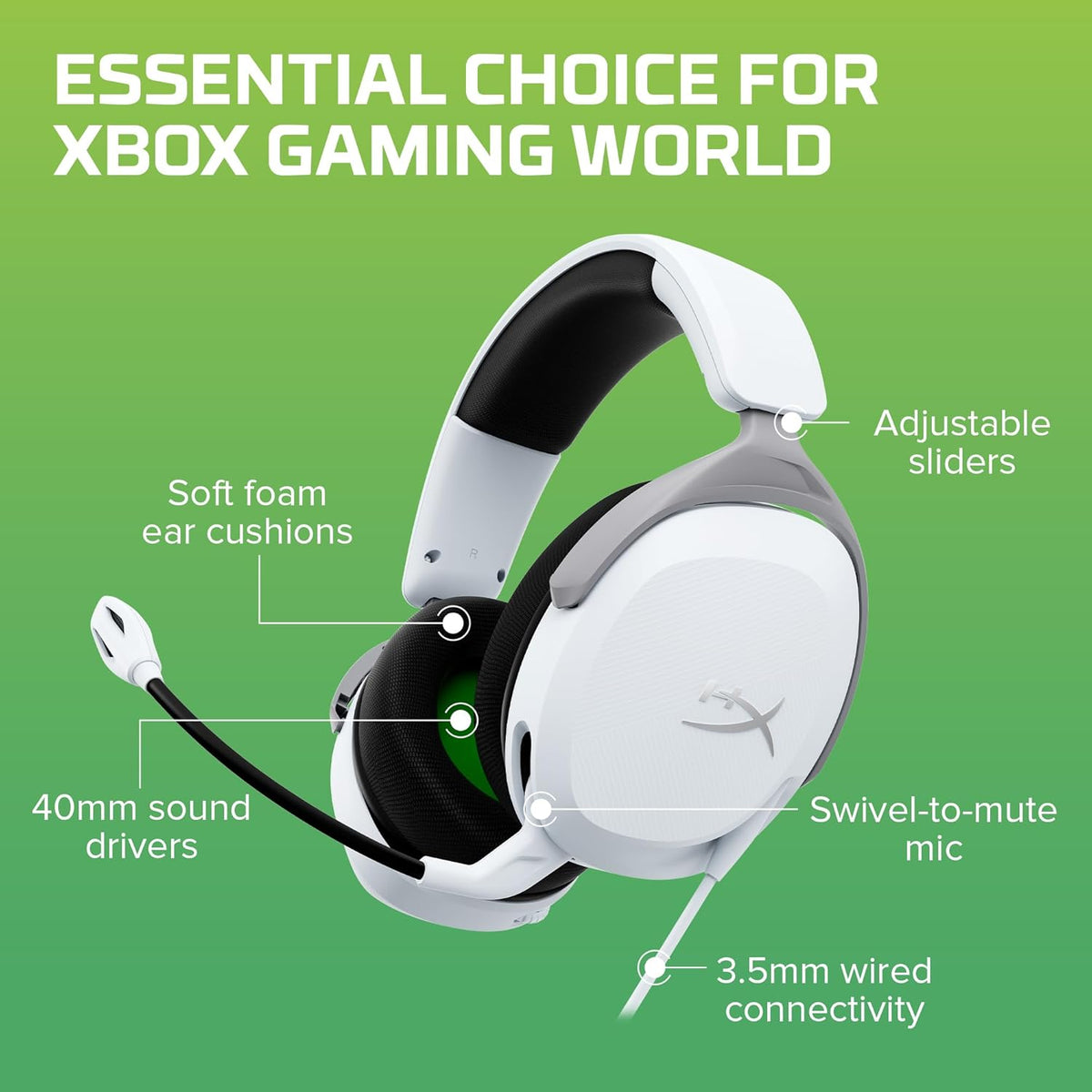 HyperX Cloud Stinger 2 Core – PC Gaming Headset, Lightweight Over-Ear Headset with mic, Swivel-to-Mute mic Function, DTS Headphone:X Spatial Audio, 40mm Drivers,Black - PuriLite