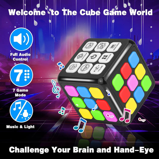 Toys for 8-13 Year Old Boys Gifts: Aitey Electronic Memory & Brain Games Cube with Light and Music - Handheld STEM Toys for Teens Tweens Ages 6 7 8 9 10 11 12 13 Best Boy Girl Toy Gift Ideas - PuriLite