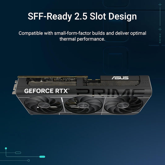 The SFF-Ready ASUS Prime GeForce RTX™ 5070 12GB GDDR7 Graphics Card (PCIe® 5.0, 12GB GDDR7, HDMI®/DP 2.1, 2.5-Slot, Axial-tech Fans, Dual BIOS) - PuriLite