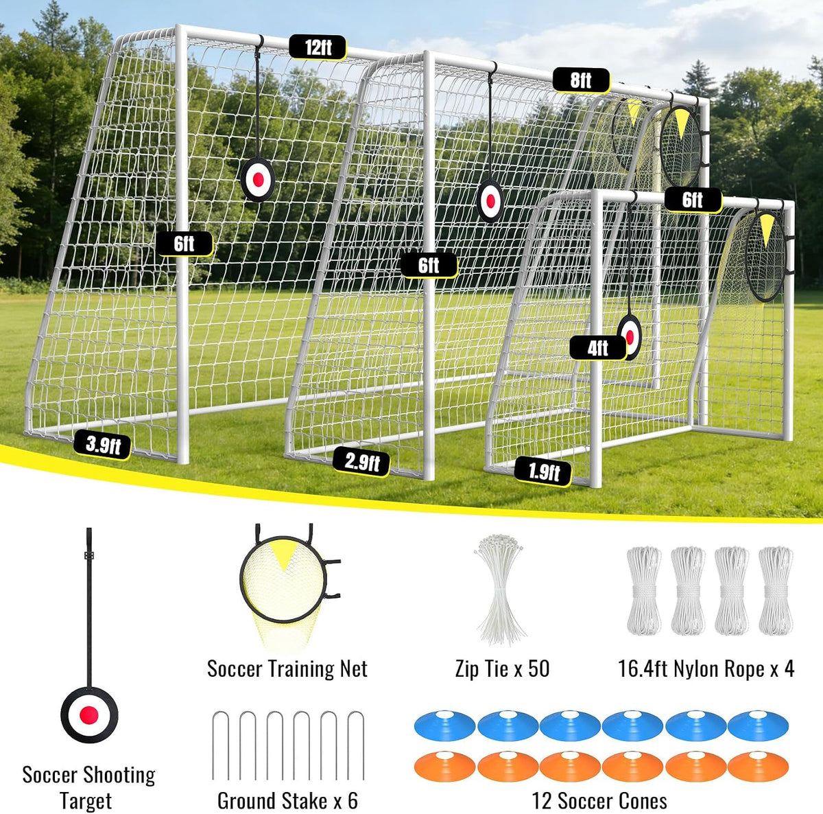 Suteck 6x4 Soccer Goal for Backyard