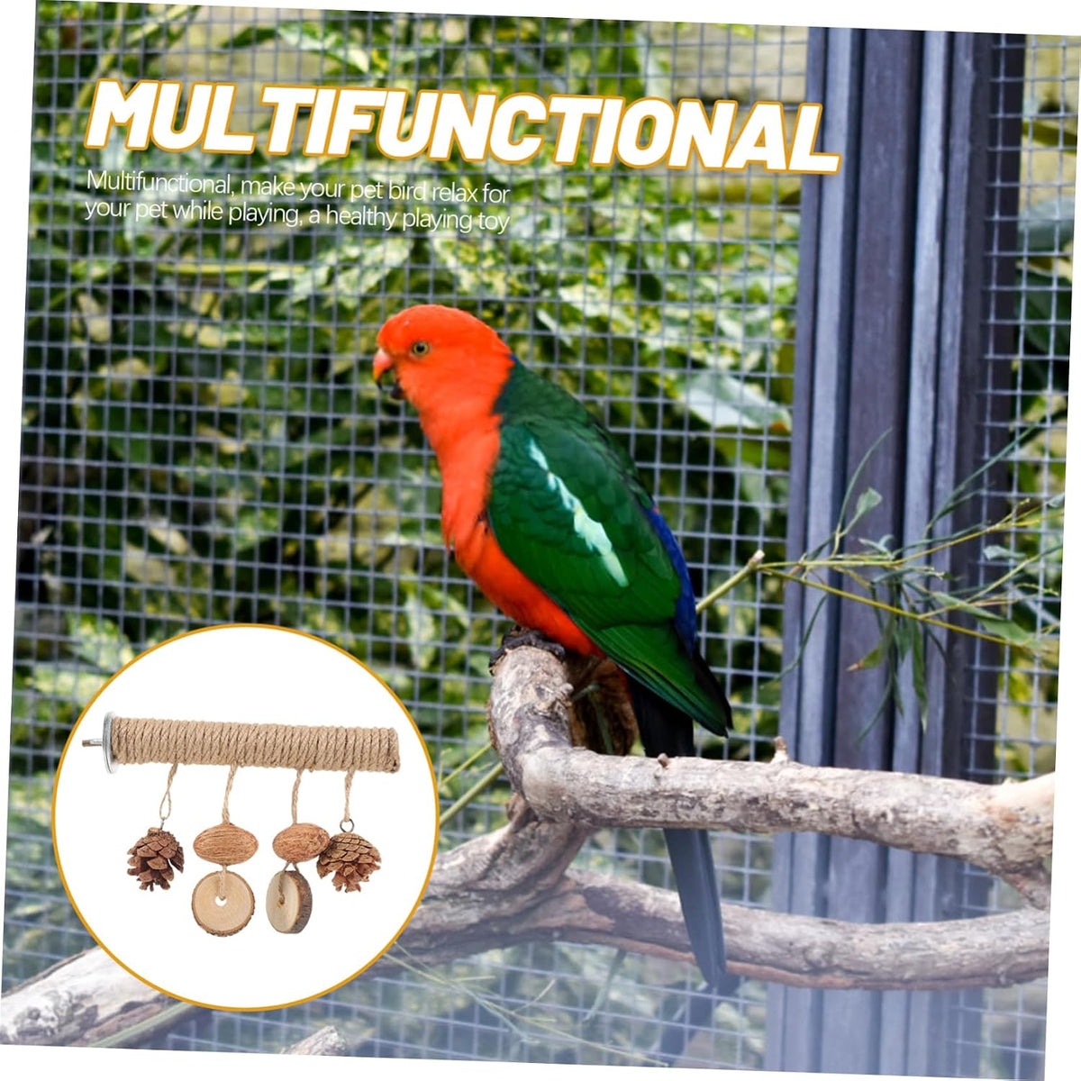 ifundom 4pcs Pet Bird Parrot Chewing Toy for Birds Parakeet Supplies Cage Cockatiel Toy Funny Parakeet