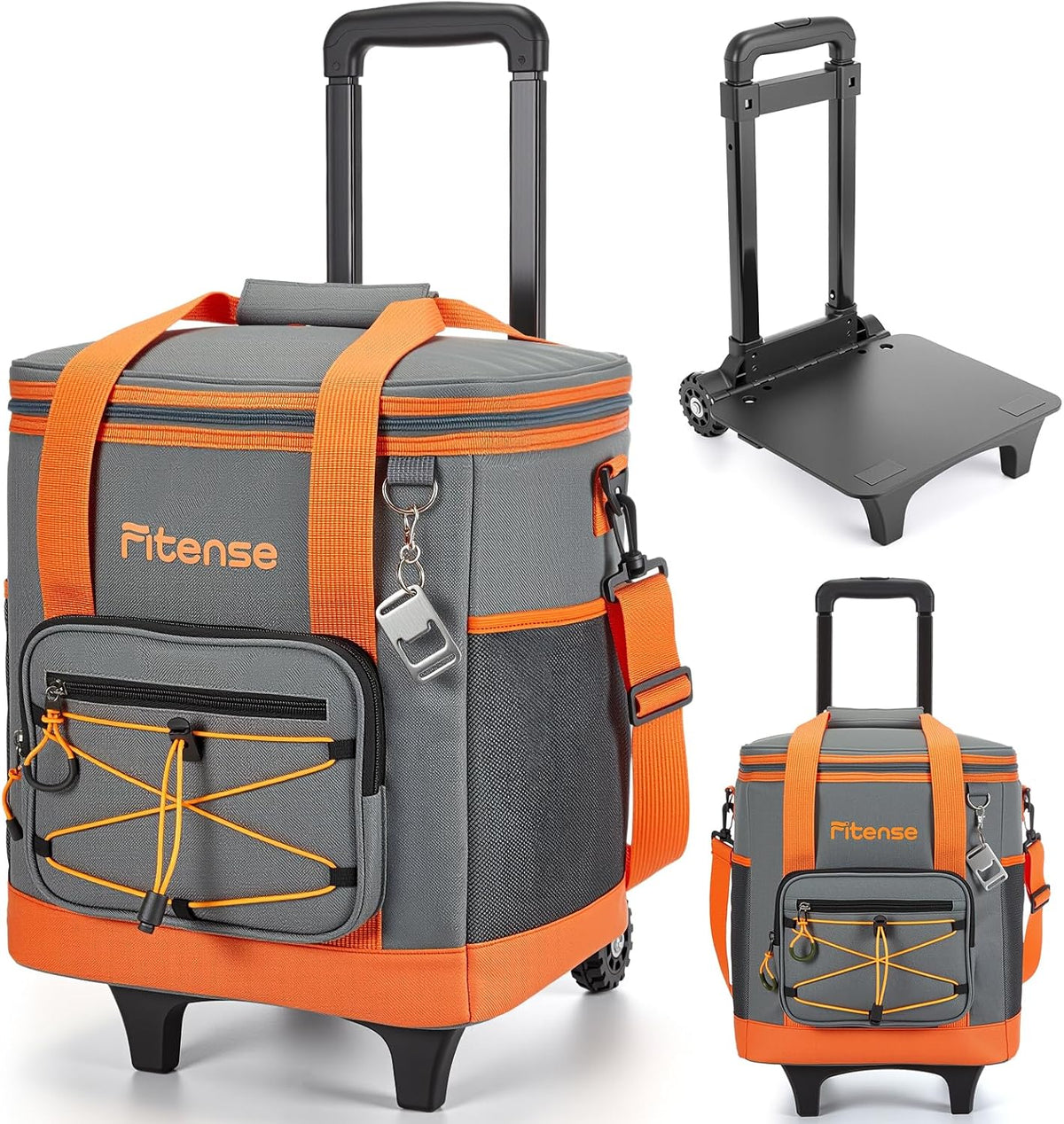Fitense Soft Cooler Bag Insulated 50 Cans/33L, 27 Cans/20L Camping Cooler 4-Layer Leakproof, Collapsible Portable Lunch Cooler for Beach, Travel, Picnic, Grocery, Kayaking - PuriLite