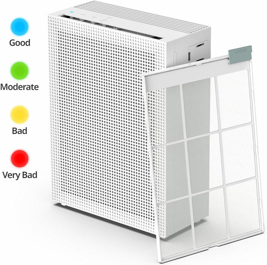 Coway Airmega 150 True HEPA Air Purifier with Air Quality Monitoring, Auto Mode, Filter Indicator, Dove White - PuriLite