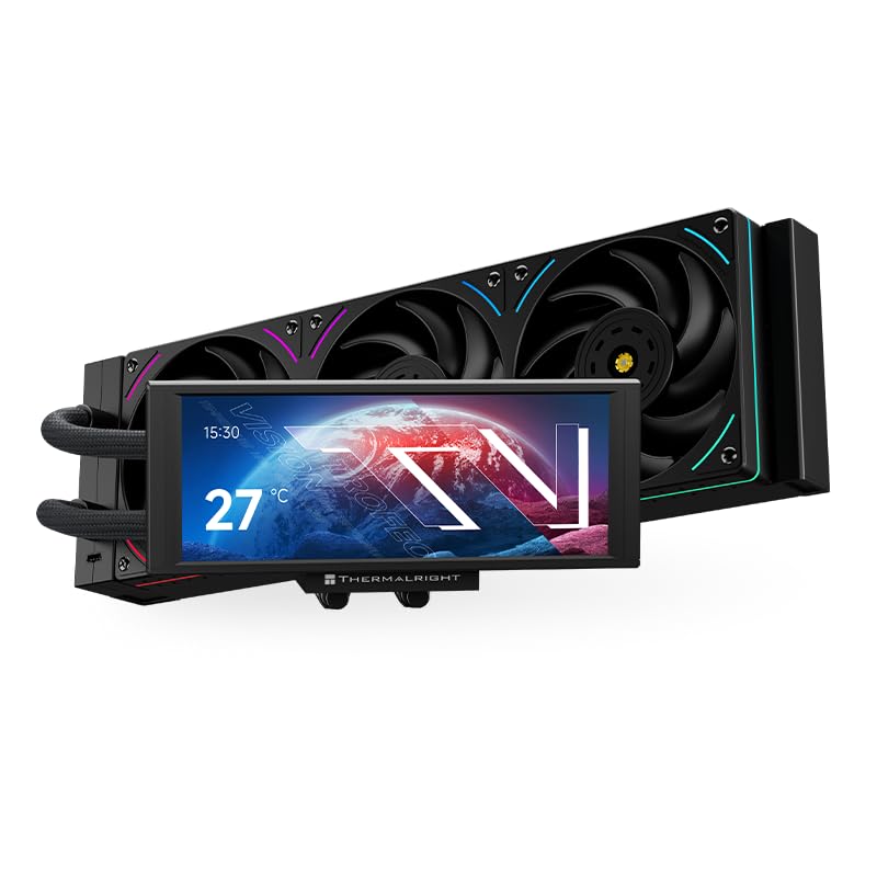 Thermalright Trofeo Vision 360 ARGB AIO CPU Liquid Cooler – 6.86” IPS Magnetic LCD, 360mm Radiator, AM5 / AM4 / LGA 1851 / 1700 - PuriLite
