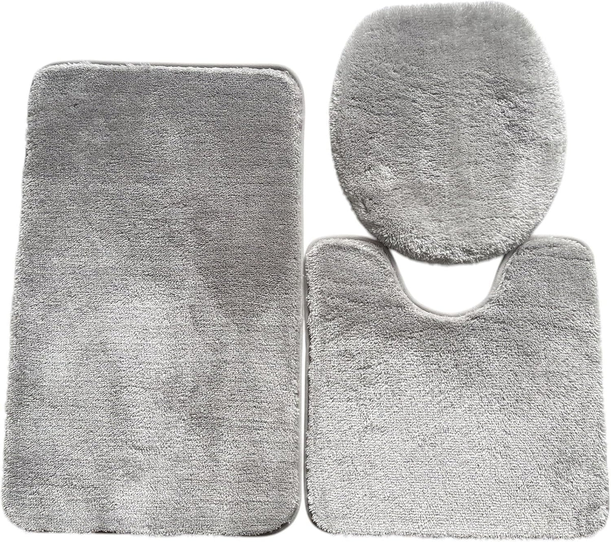 Daniel's Bath & Beyond 3 Piece Solid Luxury Bath Mat, Lime Green, (3PC Solid Luxury) - PuriLite