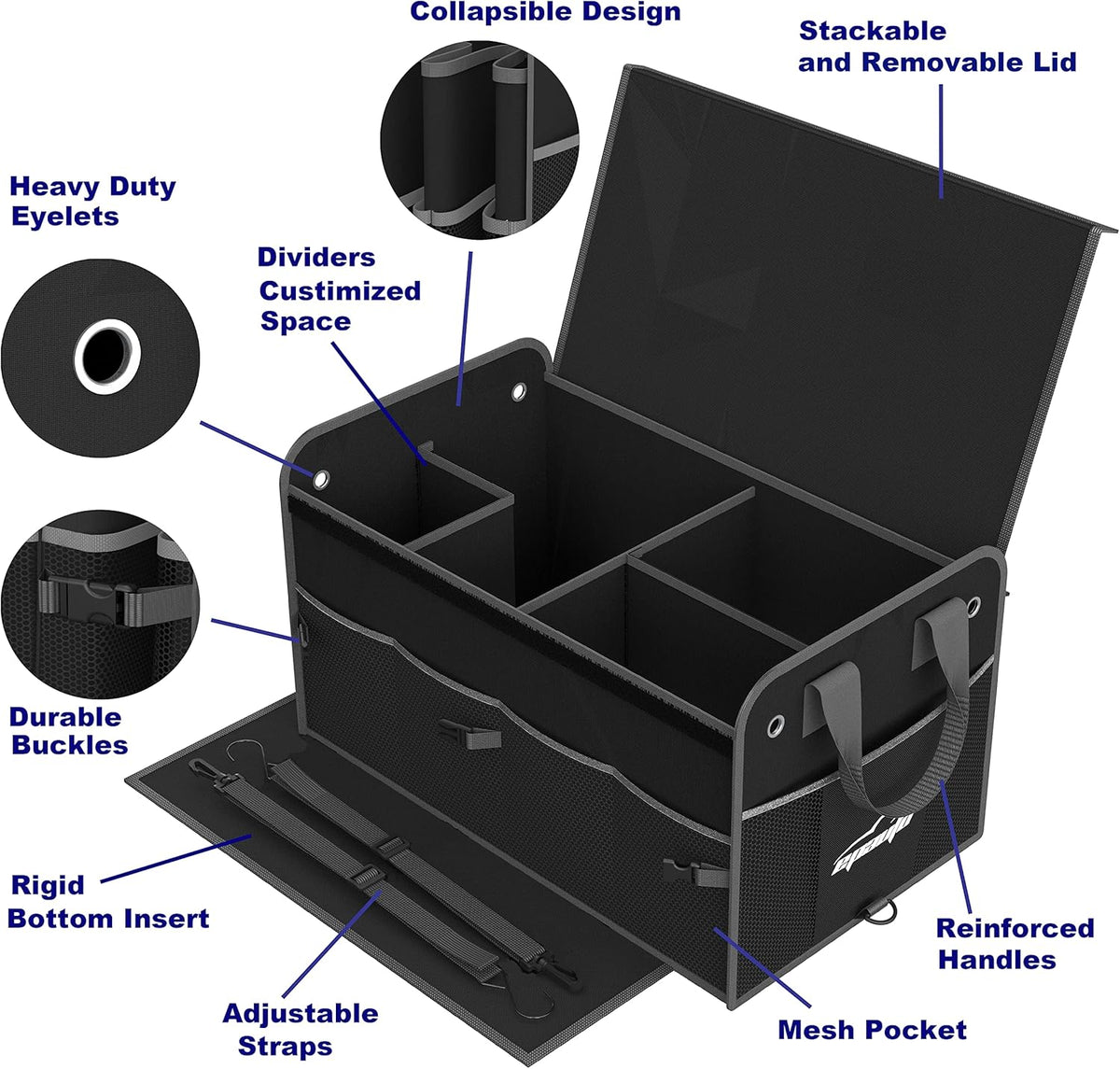 Purilite Select Foldable Car Trunk Organizer - PuriLite