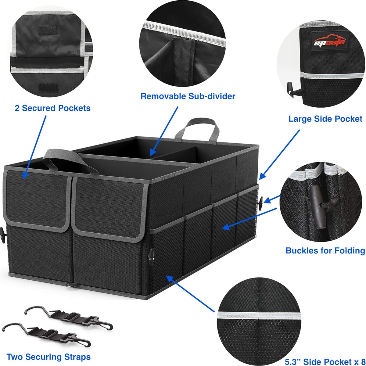 Purilite Select Foldable Car Trunk Organizer - PuriLite