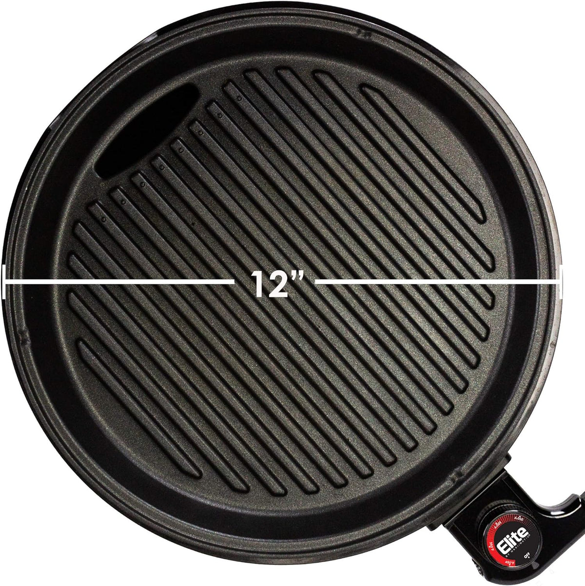 Elite Gourmet EMG6505G Smokeless Indoor Electric BBQ Grill with Glass Lid, Dishwasher Safe, PFOA-Free Nonstick, AdjCatable Temperature, Fast Heat Up, Low-Fat Meals Easy to Clean Design - PuriLite