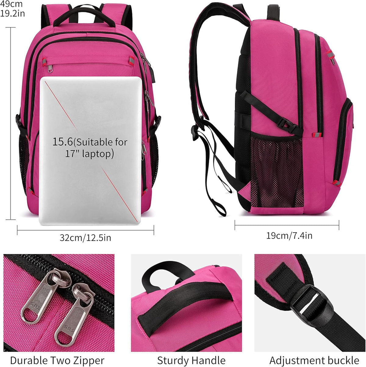 Laptop Backpack Travel Computer Backpack College Bookbag School Backpack - PuriLite
