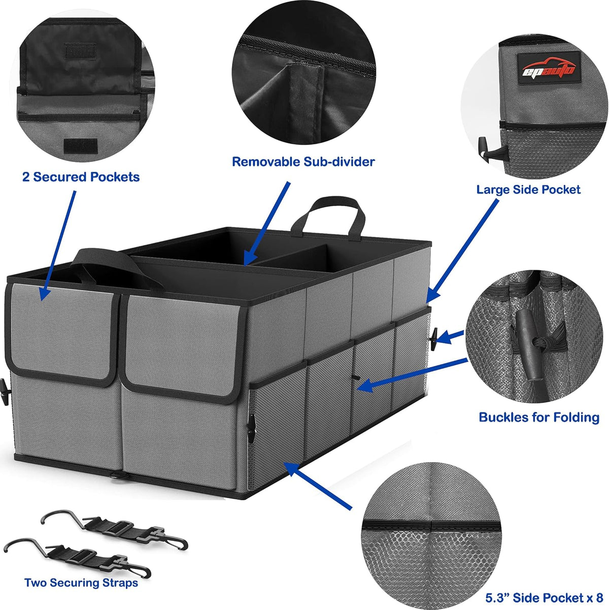 Purilite Select Foldable Car Trunk Organizer - PuriLite