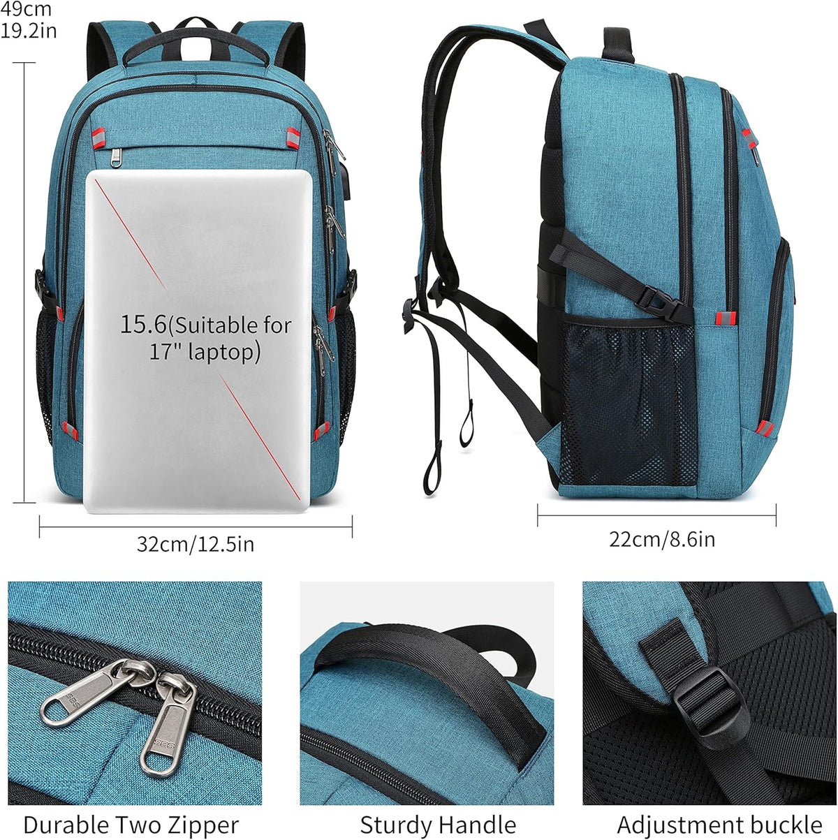 Laptop Backpack Travel Computer Backpack College Bookbag School Backpack - PuriLite