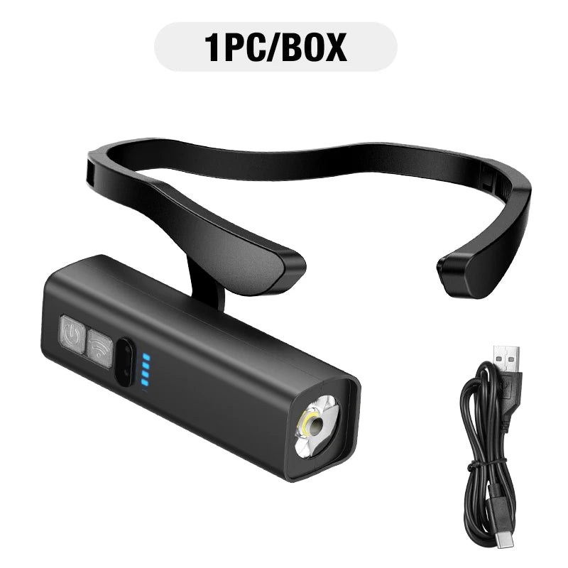 Purilite Select Ear Clip LED Headlamp Rechargeable Waterproof Headlight Hands Free Flashlight for Fishing Hiking Running Cycling and Outdoor Use