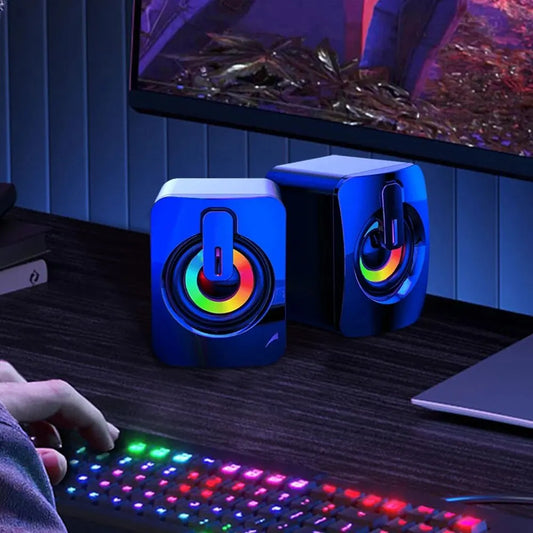 Purilite Select HiFi Stereo USB Computer Speakers with LED Light & Microphone - PuriLite