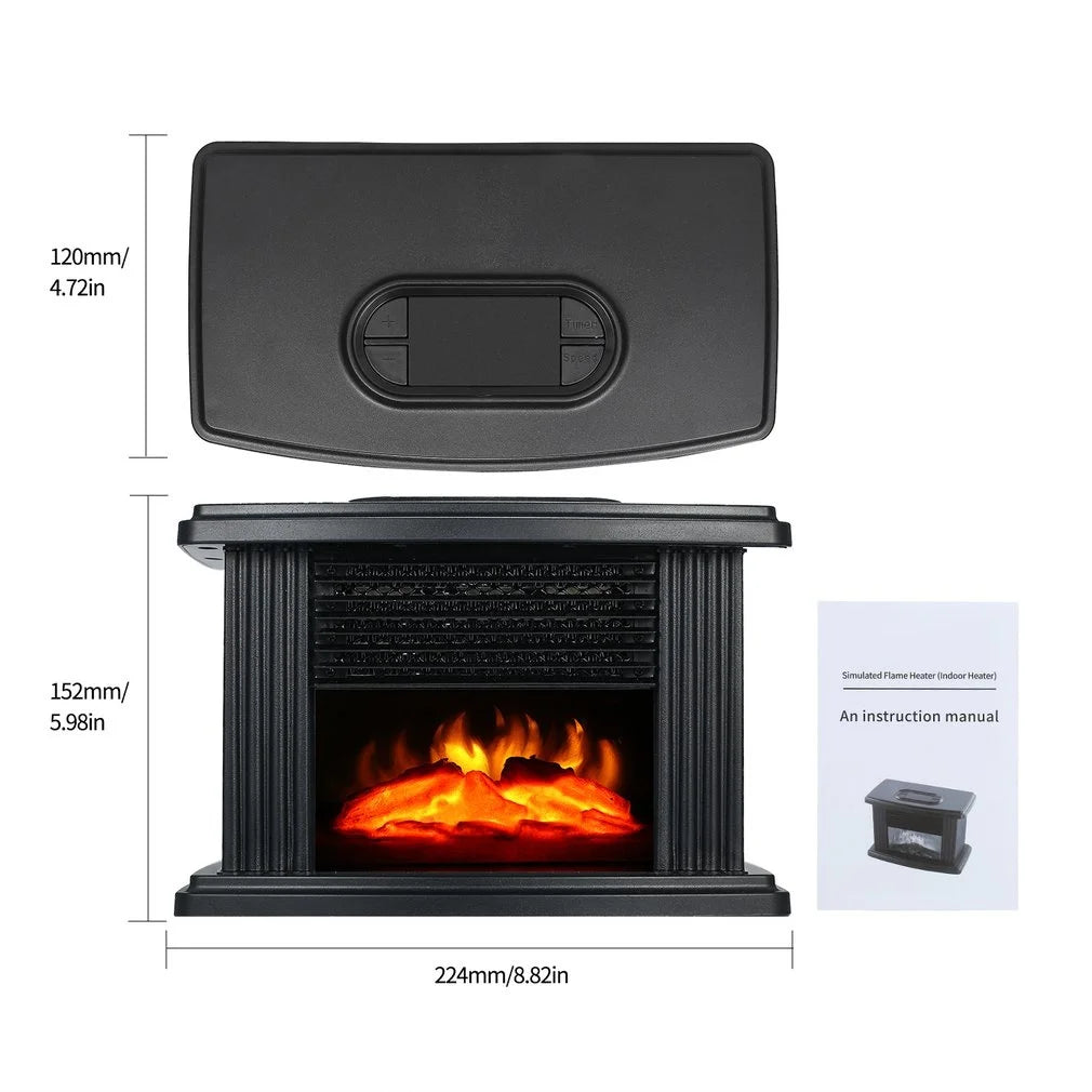 Purilite Select 1000W Portable Electric Fireplace Heater – Realistic Flame Effect with Remote Control | Indoor Space Warmer - PuriLite