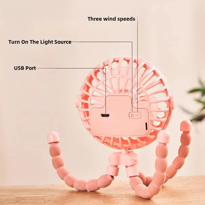 Purilite Select Multi-Functional Portable Octopus Mini Fan - PuriLite