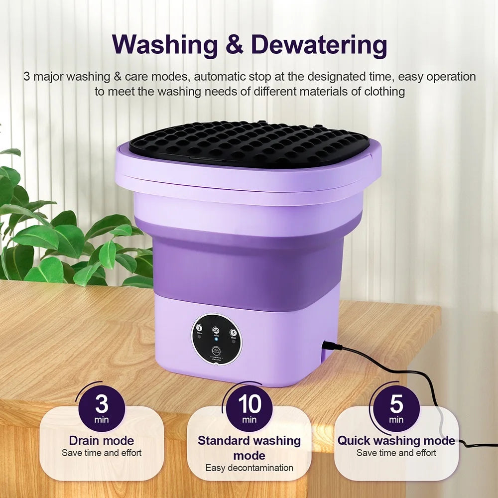 Purilite 6.5L Small Folding Washing Machine Portable Washing Machine - PuriLite