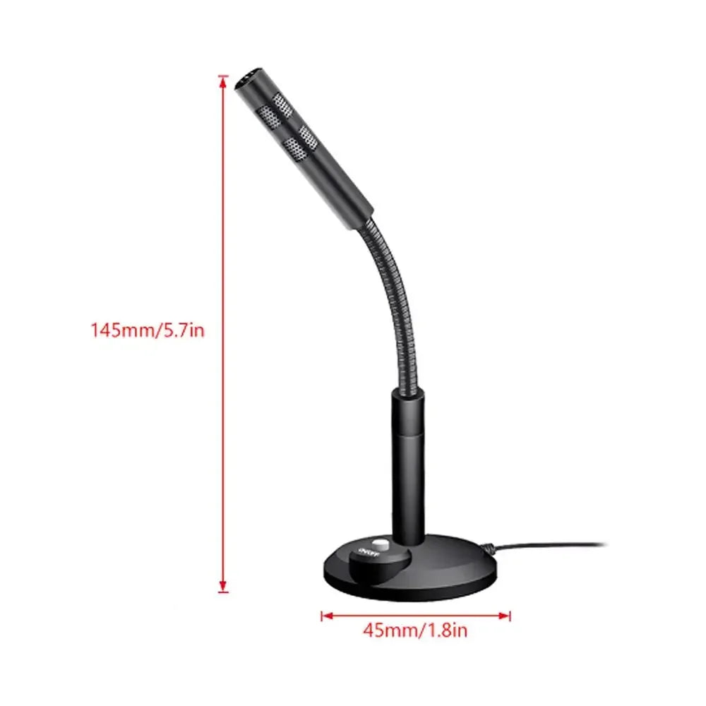 Purilite Select | USB Desktop Microphone | 3.5mm + USB Omnidirectional PC Mic | Gooseneck Condenser Mic for Gaming, Recording, Chatting & Meetings - PuriLite