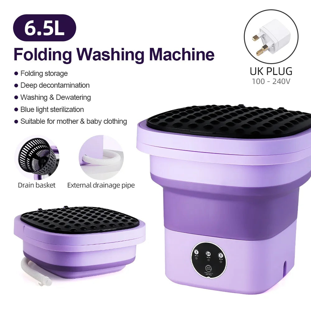 Purilite 6.5L Small Folding Washing Machine Portable Washing Machine - PuriLite