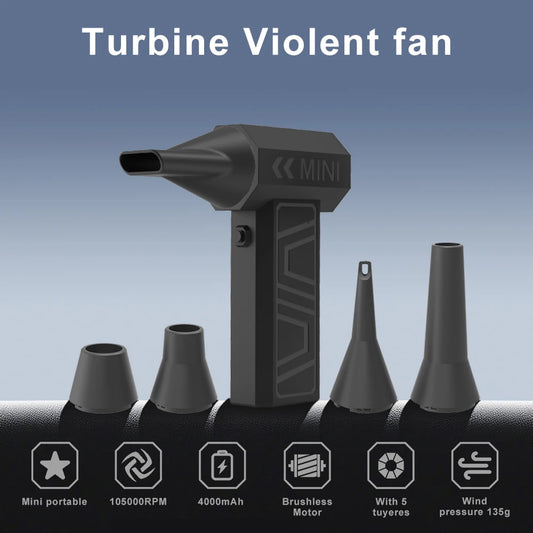 Purilite Select 200000RPM Turbo Jet Blower – Powerful Air Blower & Vacuum Dust Cleaner with Type-C Charging - PuriLite