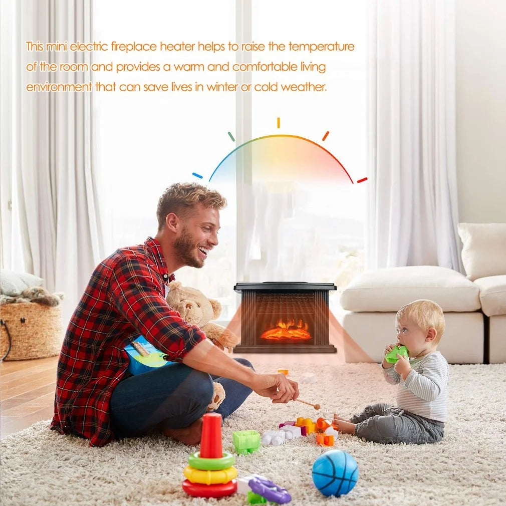 Purilite Select 1000W Portable Electric Fireplace Heater – Realistic Flame Effect with Remote Control | Indoor Space Warmer - PuriLite