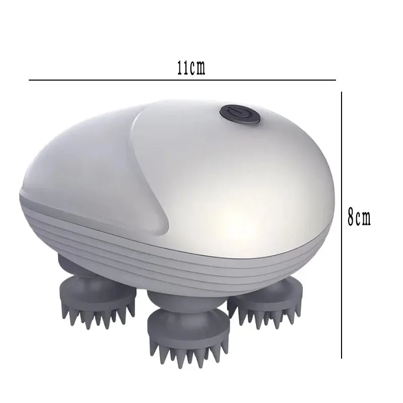 Electric Head Massager Body Shoulder Leg Arm Neck Deep Tissue Head Scalp Massage Kneading Vibrating Device for Cat Pet Massage - PuriLite