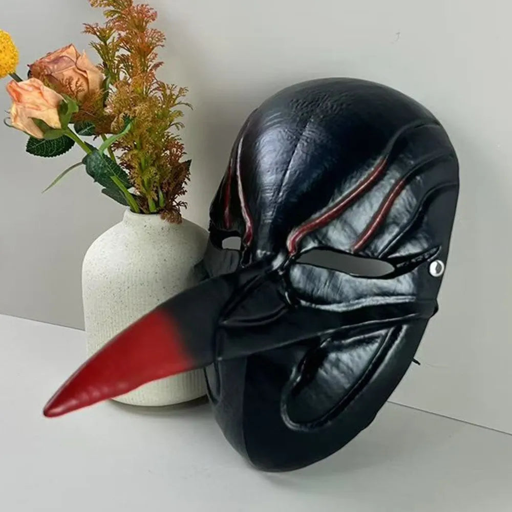 Purilite Select Halloween Red Bird Beak Mask Handcrafted Full Face Resin Cosplay Mask - PuriLite