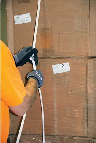 Strapping, Polypropylene, 1/2" W x 9900' L, White, Machine Grade - PuriLite