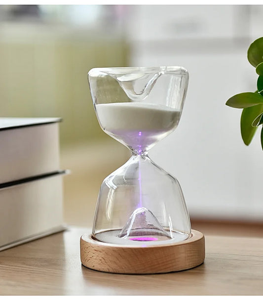 Purilite Select Luminous Hourglass - 15 Minute Hourglass - Remote Control Hourglass - LED Hourglass Night Light - PuriLite