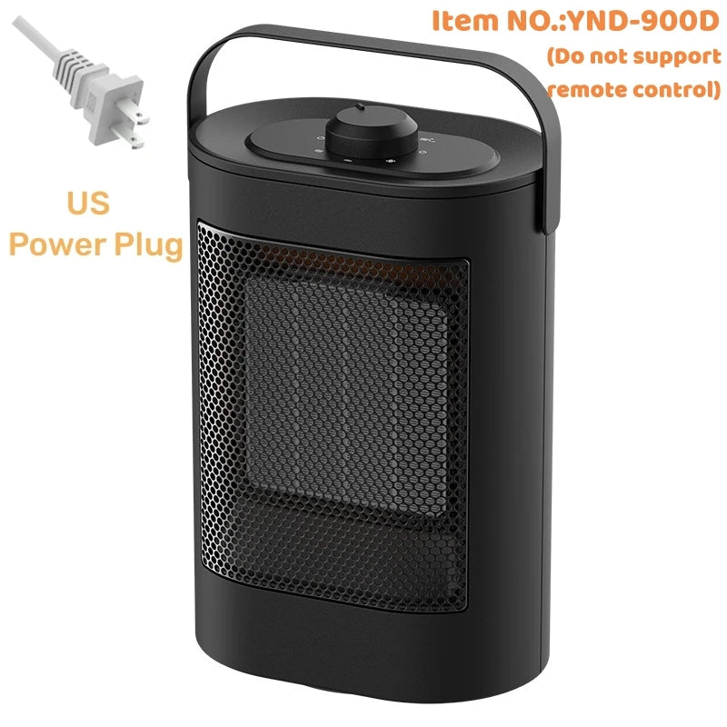 Portable Electric PTC Fan Heater Bathroom Living Room Fixed Constant Temperature Shake Head Remote Control House Warmer Machine - PuriLite
