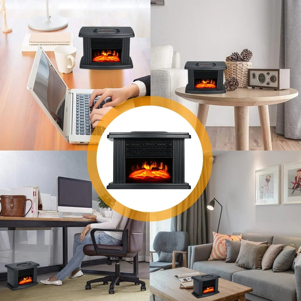 Purilite Select 1000W Portable Electric Fireplace Heater – Realistic Flame Effect with Remote Control | Indoor Space Warmer - PuriLite