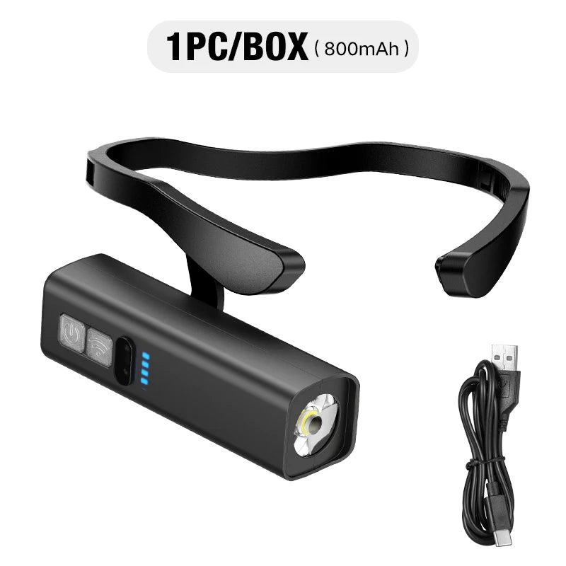 Purilite Select Ear Clip LED Headlamp Rechargeable Waterproof Headlight Hands Free Flashlight for Fishing Hiking Running Cycling and Outdoor Use