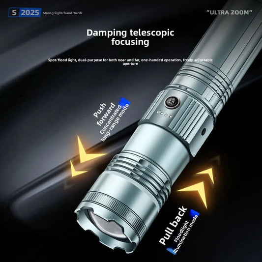 Purilite Select Long-Life Outdoor Super Bright Telescopic Flashlight White Laser Multi-Function - PuriLite