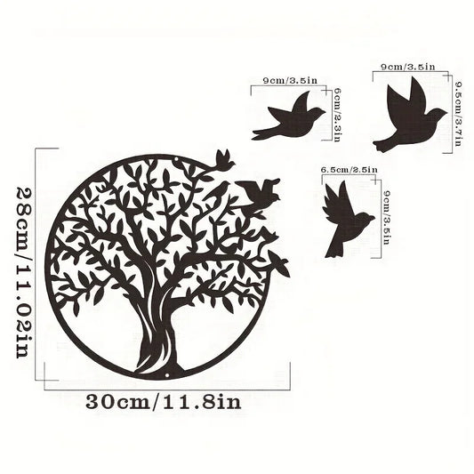 Purilite Selectâ„¢ Metal Crafts Wall Art Tree of Life Outdoor Courtyard Decoration - PuriLite