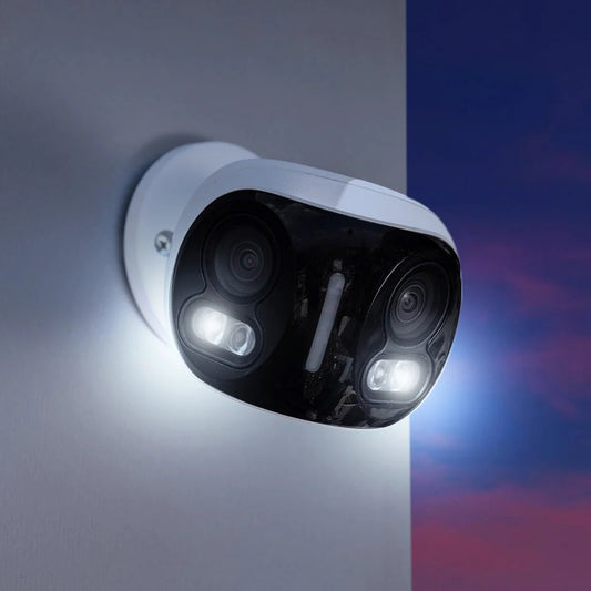 4K Dual-Lens Wi-Fi Security Camera | 180° Panoramic View, Smart Lighting and Auto-Tracking
