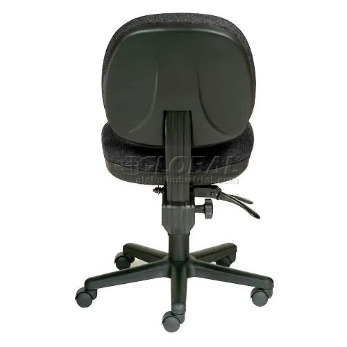 Interion® Task Chair With 17-1/2"H Back, Fabric, Black - PuriLite