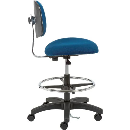 Interion® ESD Stool - Fabric - Navy - PuriLite