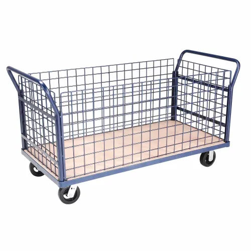 Global Industrial™ Euro Truck with 4 Wire Sides & Wood Deck 60 x 30 2000 Lb. Capacity - PuriLite