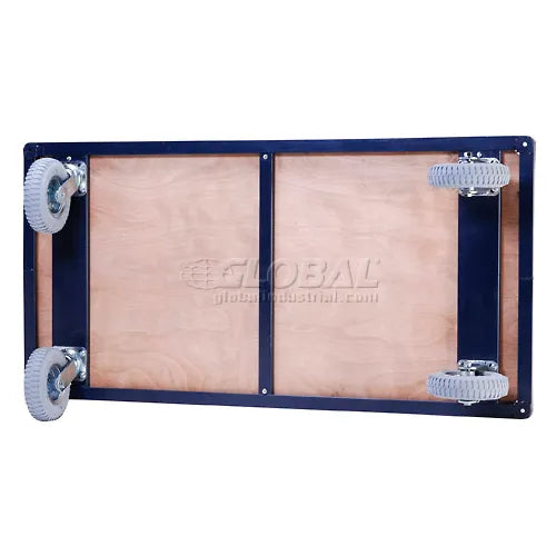 Global Industrial™ Steel Bound Wood Deck Platform Truck 60x30 1200 Lb. Cap. 8" Pneu. Casters - PuriLite