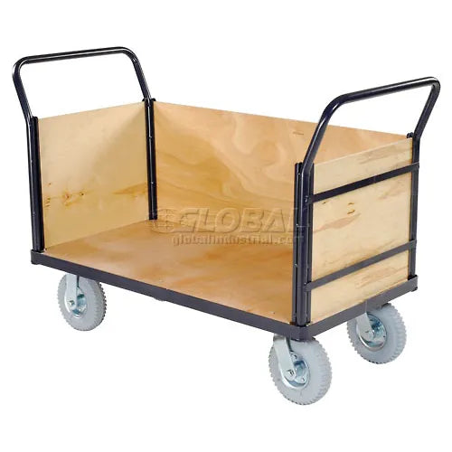 Global Industrial™ Euro Truck With 3 Wood Sides & Deck 60 x 30 1200 Lb. Capacity - PuriLite