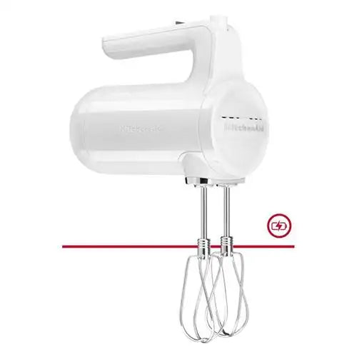 KitchenAid Cordless 7 Speed Hand Mixer - White (KHMB732WH) - PuriLite