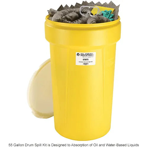 Global Industrial™ Universal Spill Drum Kit, 55 Gallon - PuriLite