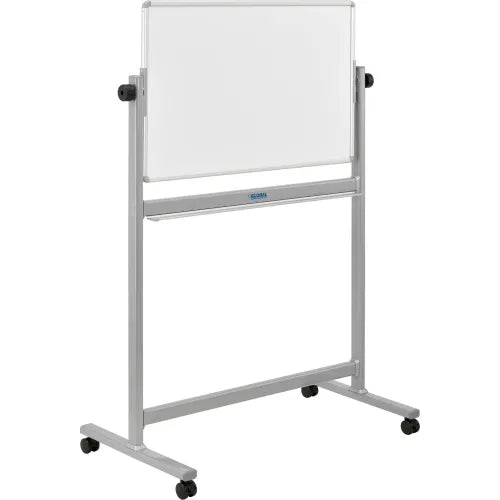 Global Industrial™ Mobile Reversible Magnetic Whiteboard - 36"W X 24"H - Steel - SIlver Frame - PuriLite