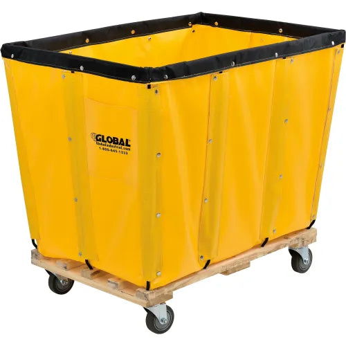 Global Industrial™ KD, 16 Bushel, Yellow Vinyl Basket Bulk Truck - PuriLite